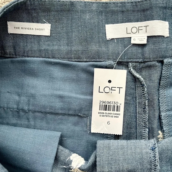 LOFT Pineapple Embroidered Riviera Shorts - Picture 7 of 8